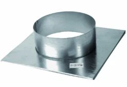 Stutzenblech Zu Luftgitter 25 X 15 Cm, Stutzen 150 Mm DU Oval