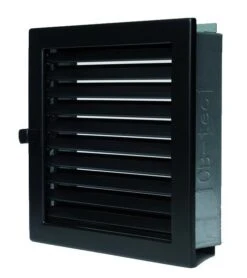 CB-tec Warmluftgitter Kamin Ofen Gitter Luftgitter Verstellbar 25 X 15 Cm, Schwarz Wg2515s