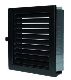 CB-tec Warmluftgitter Kamin Ofen Gitter Luftgitter Verstellbar 55 X 28 Cm, Schwarz Wg5528s Extra Groß