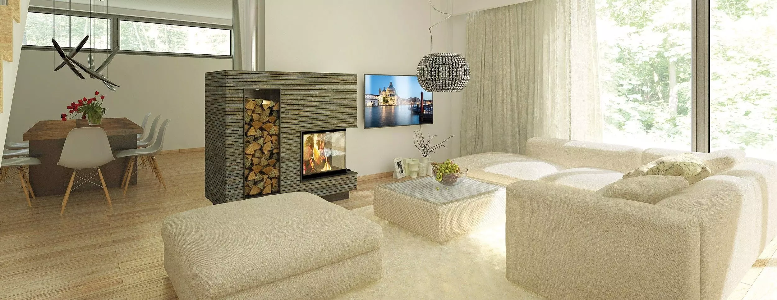 Schmid Kamineinsatz Ekko L 55(34)57, Türhöhe 57 Cm, Schwenkbar 4 Schmid Kamineinsatz Ekko L 55(34)57, Türhöhe 57 Cm, Schwenkbar – Bild 2