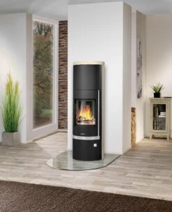 Justus Kaminofen Faro Aqua 2.0 -Kaminzauber Geschäft 4694 42 faro aqua sandstein schwarz ambiente 1