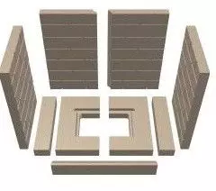 Ersatzteil Vermiculitesatz Mauerwerksoptikzu Schmid Kamineinsatz Lina 55 S/h