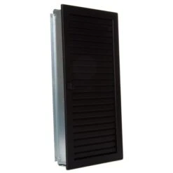 CB-tec Warmluftgitter Kamin Ofen Gitter Luftgitter Hochkant Verstellbar 15 X 35 Cm Schwarz Wghk1535s