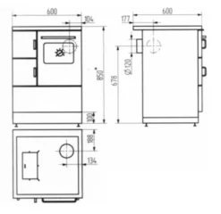 Wamsler Holzherd K 118 Weiß -Kaminzauber Geschäft k118 png
