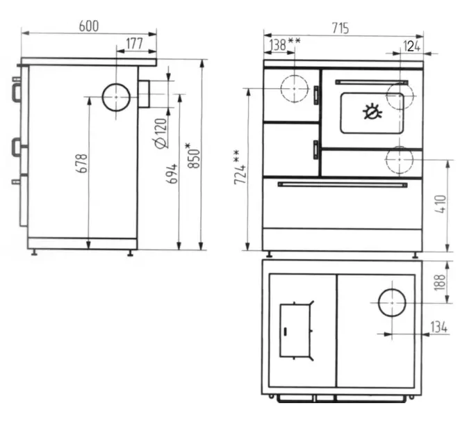 Wamsler Holzherd Ambiente Line K 128F Weiß 4 Wamsler Holzherd Ambiente Line K 128F Weiß – Bild 2