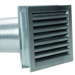 CB-tec Außenluftgitter Kamin Ofen Außengitter 23 X 23 Cm Mit Quadratischem Einbaurahmen, Algq