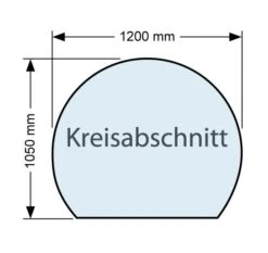 Kaminofen Unterlegplatte Bodenplatte Kreisabschnitt