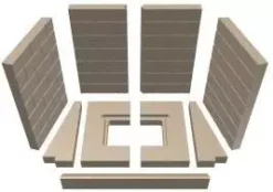 Ersatzteil Vermiculite-Satz Mauerwerksoptik Zu Schmid Kamineinsatz Lina 73