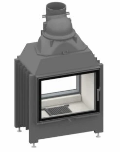 Schmid Durchsicht Kamineinsatz Lina TV 6757 S, Türhöhe 57 Cm, Schwenkbar