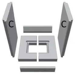 Ersatzteil Schamottesatz Premium Weiß Zu Schmid Kamineinsatz Lina TV 45