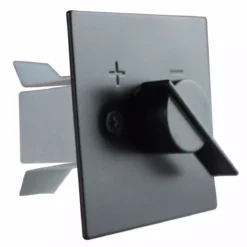 CB-tec Luftklappengriff Quadratisch 75 X 75 Mm Einfache Ausführung, Lkeaqd -Kaminzauber Geschäft lkeas dsc schwarz jpg