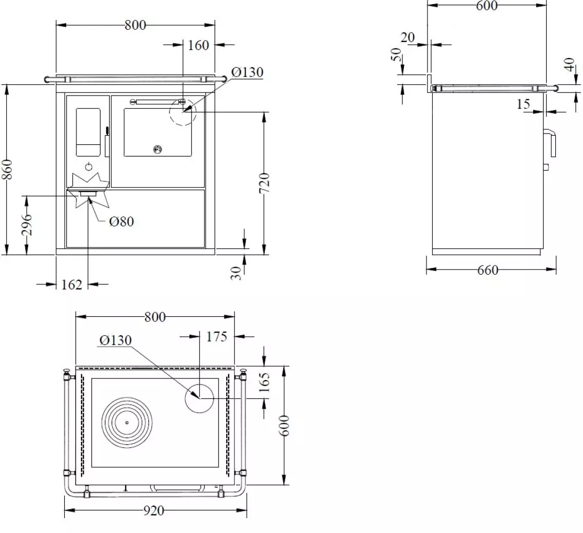 Wamsler Holzherd M 80 Weiß 4 Wamsler Holzherd M 80 Weiß – Bild 2