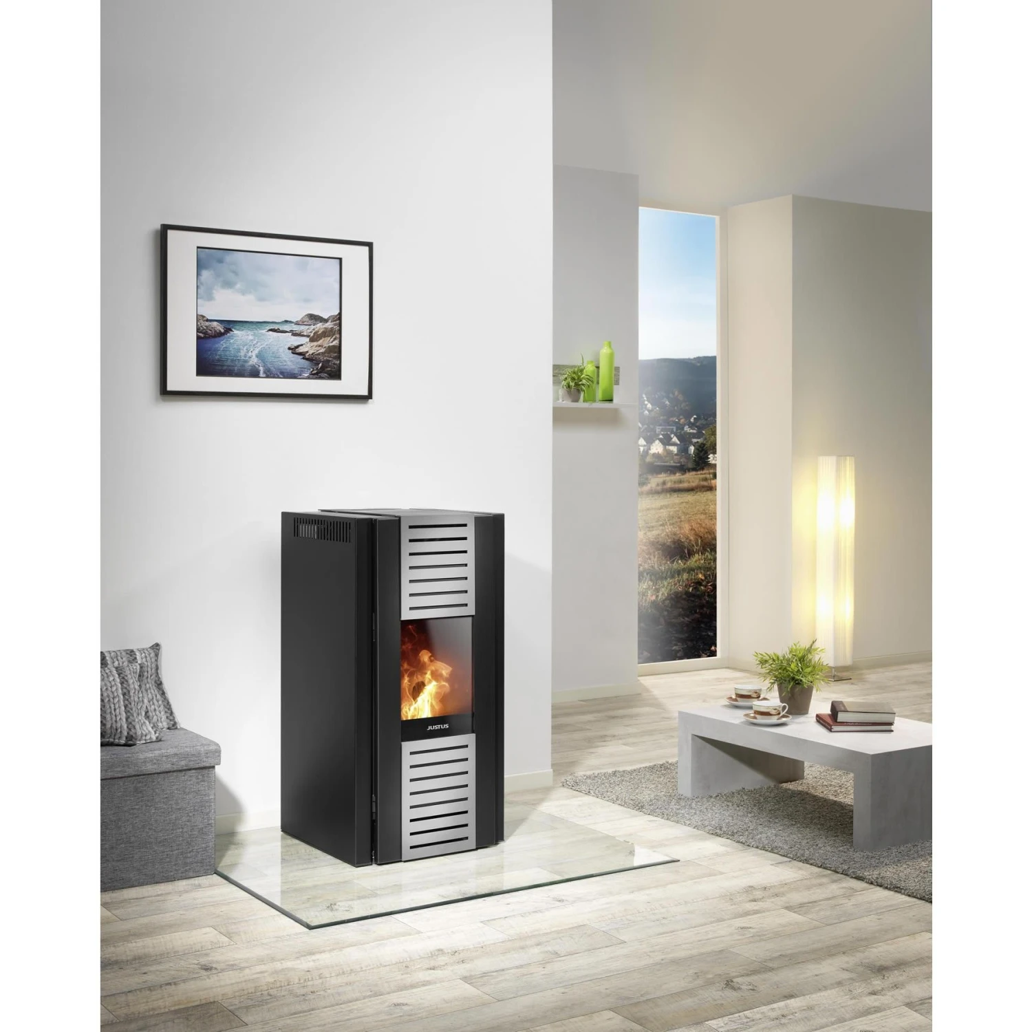 Justus Kaminofen Sirkos Aqua Wasserführender Pelletofen 4 Justus Kaminofen Sirkos Aqua Wasserführender Pelletofen – Bild 2