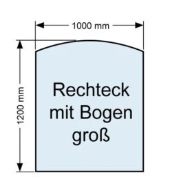 Kaminofen Unterlegplatte Viereck Mit Bogen Groß