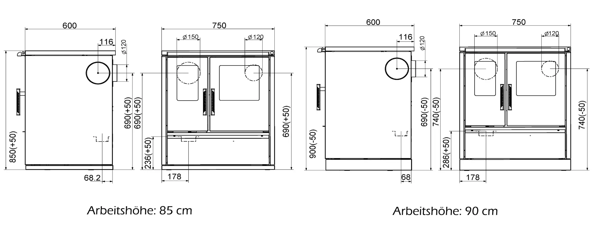 Wamsler Holzherd W1-75 Edelstahl 4 Wamsler Holzherd W1-75 Edelstahl – Bild 2