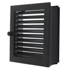 CB-tec Warmluftgitter Kamin Ofen Gitter Luftgitter Verstellbar 45 X 23 Cm Putzbündig, Schwarz Wgpb4523s